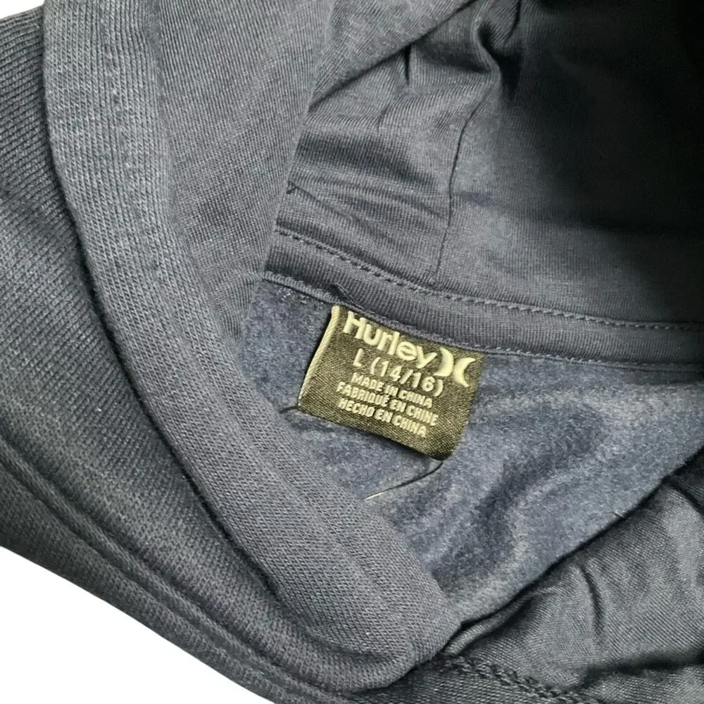 Hurley Boys Youth Navy Blue Hoodie Size Large NEW